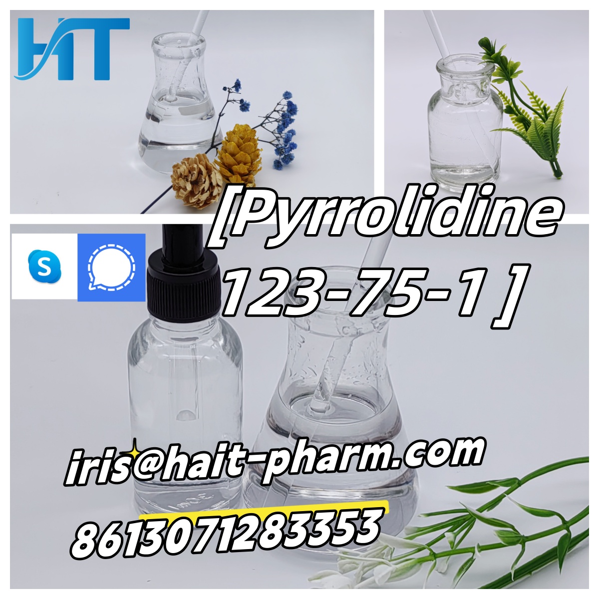 CAS 123-75-1 Pyrrolidine/Azolidine/Prolamine/Pyrrolidin/Pyrrolidine/Pyrrolidene base