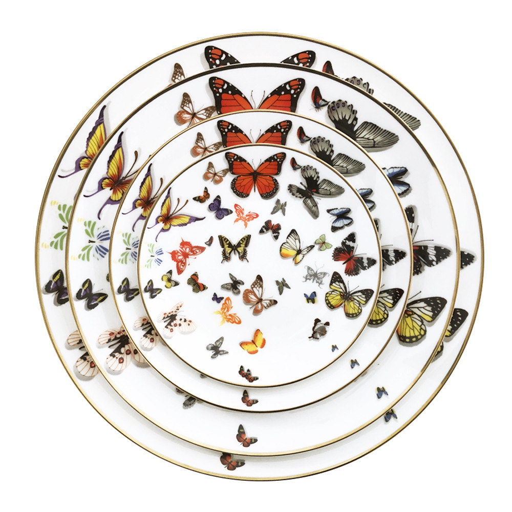 Porcelain Wedding Plate - Butterfly Design