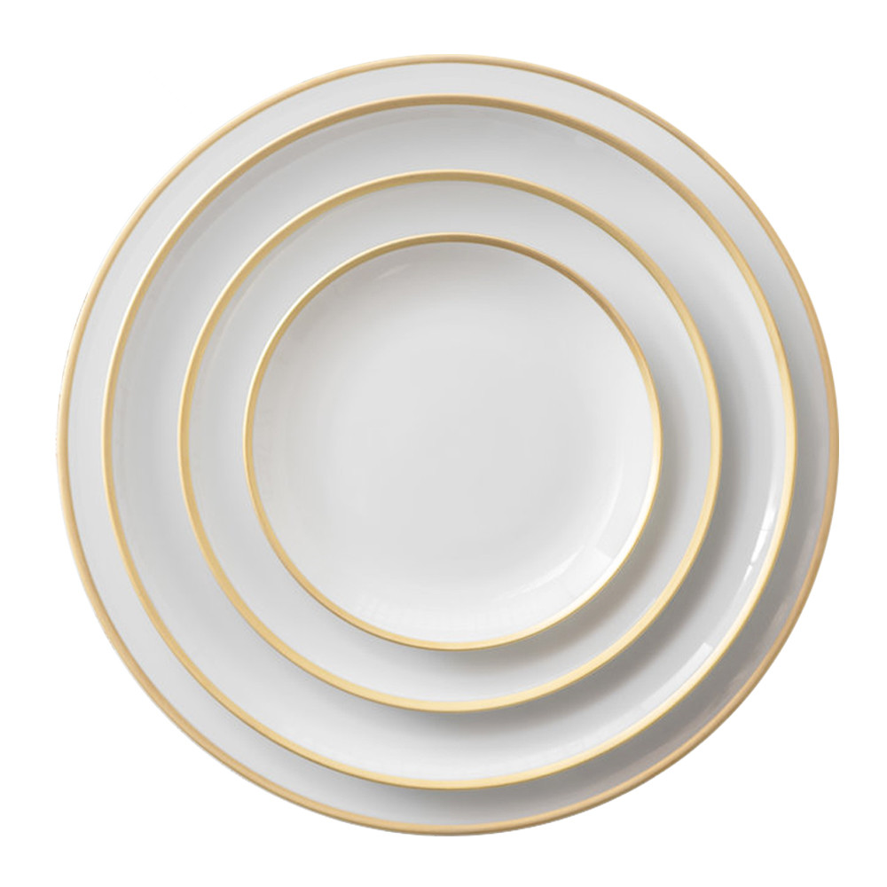 Porcelain Wedding Plate - Single Gold Thread