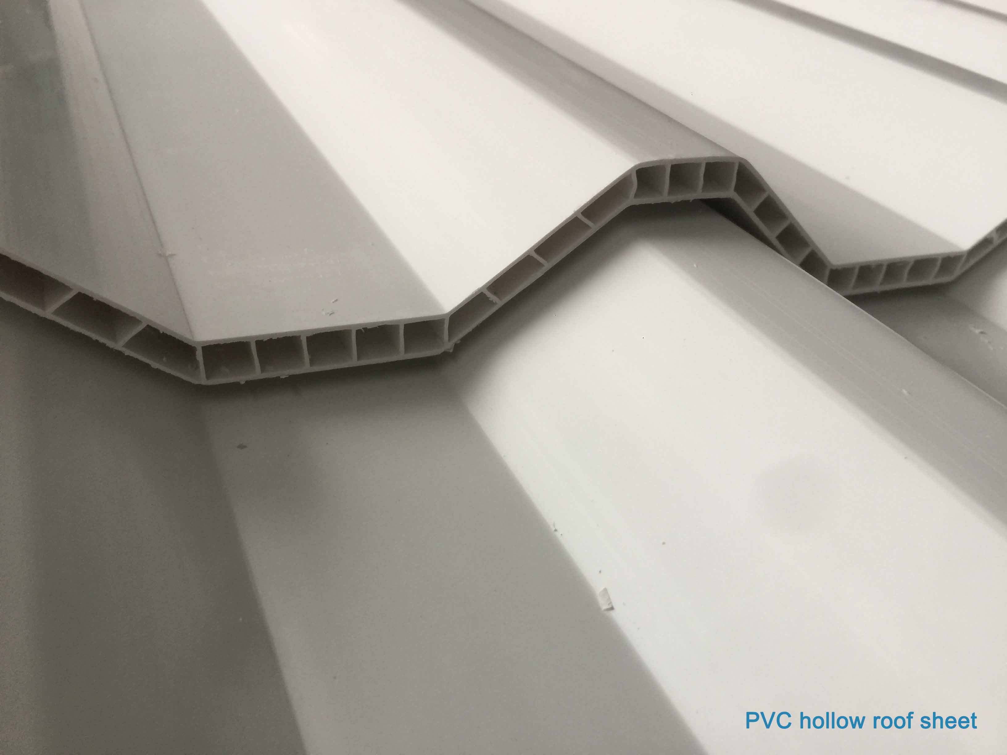 pvc corrugated twin wall hollow  roofing sheet for factory workshop