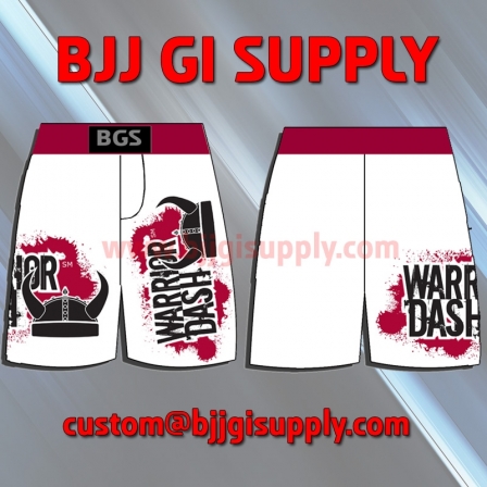 WHITE FIGHT SHORTS