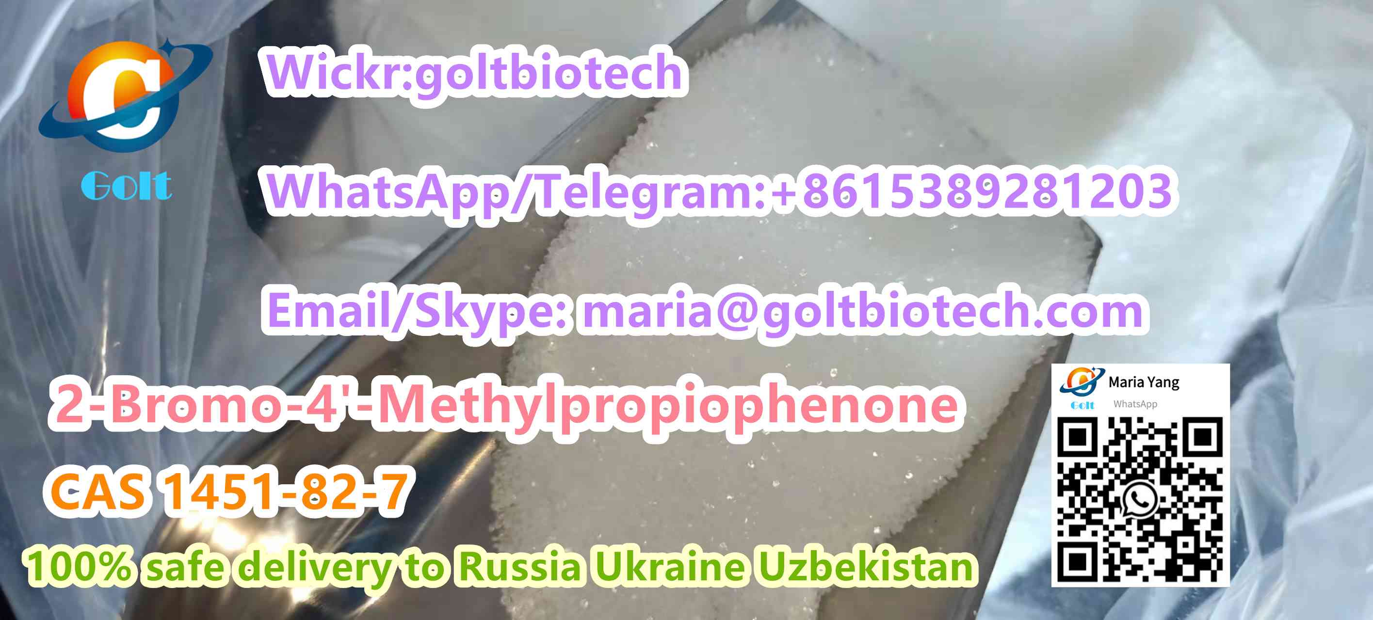 2-Bromo-4-Methylpropiophenone bromketon CAS 1451-82-7 BK4 BK-4 safe to Russia Ukraine Uzbekistan Wic